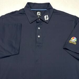 FootJoy Polo Shirt Mens XL NBC Sports Golf Tour Issue FJ Pro Collar Performance